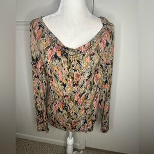 ANTONIO MELANI Ruched Long Sleeve Blouse size M